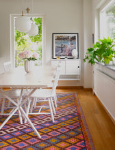 Load image into Gallery viewer, Handmade Turkish vintage Anatolian kelim rug "Neon Nomad" from Anatolia. Turkisk vintage kelim matta "Neon Nomad" från Anatolien. Tyrkisk vintage kelim tæppe "Neon Nomad" fra Anatolia. Tyrkisk vintage kelim teppe "Neon Nomad" fra Anatolia. Turkkilainen vintage kelim-matto Anatolialta "Neon Nomad".