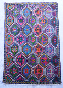 Handmade vintage Anatolian nomad kelim rug sold by Eco from the past - Bright Star