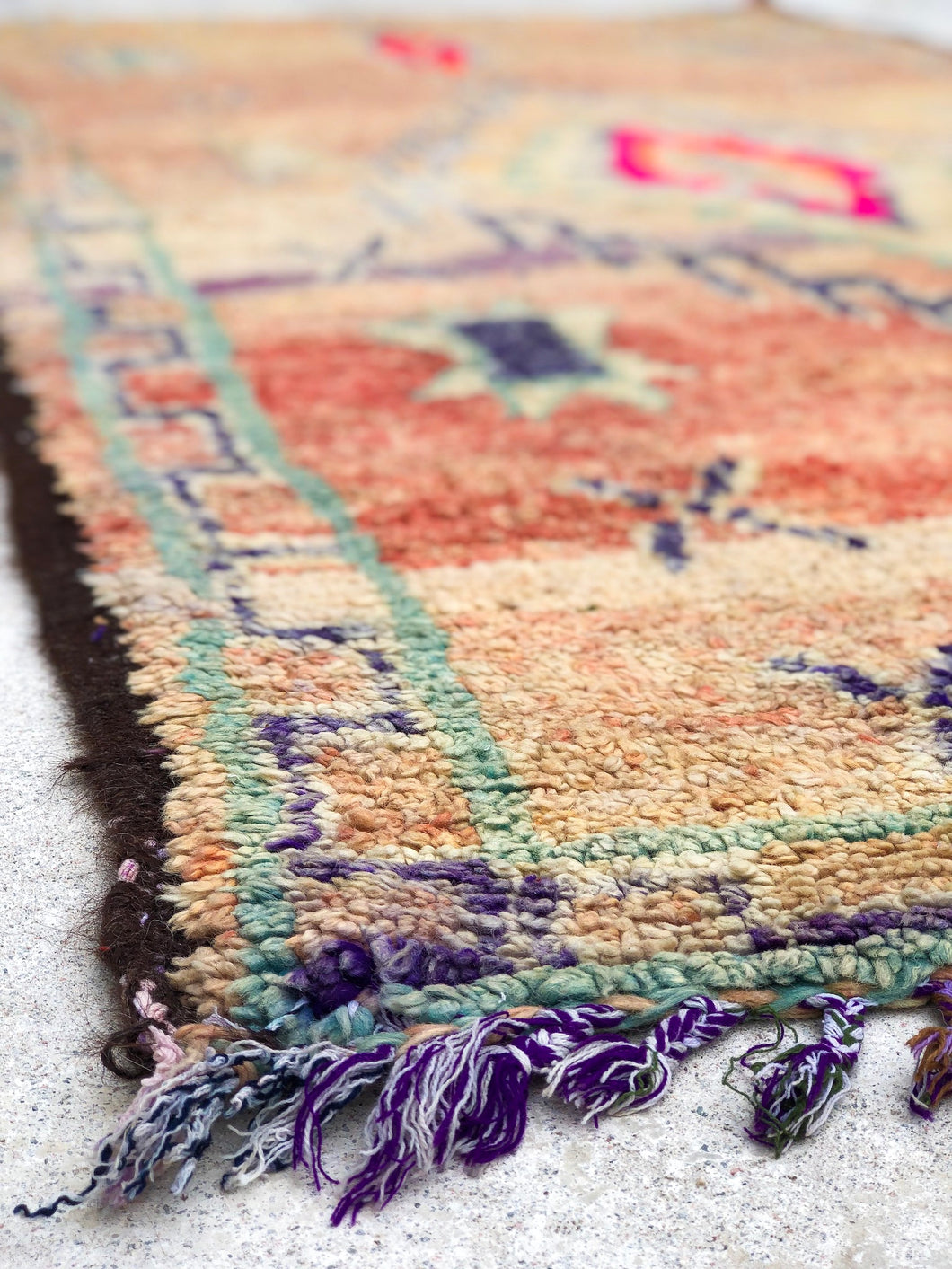 Vintage Moroccan berber wool rug 